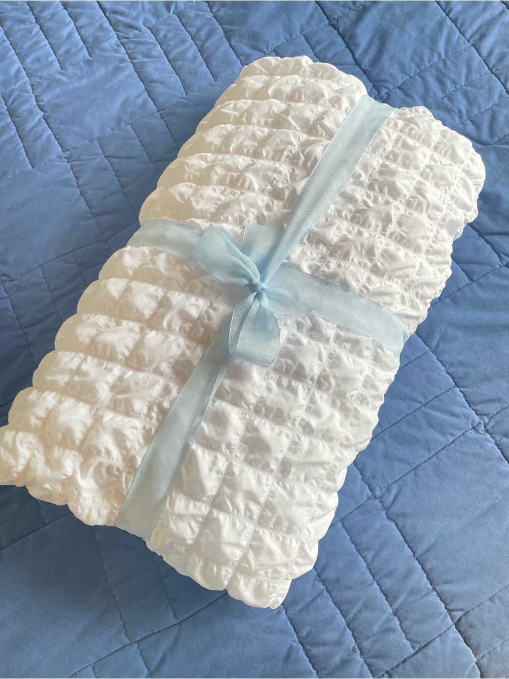 Simons White Textured Ruffle Duvet Cover - Picture 2 of 6